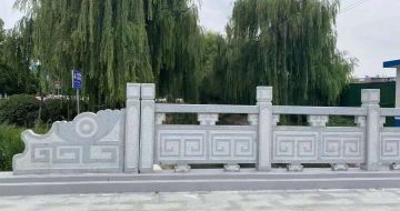 辽源 芝麻灰桥栏杆、河道栏杆安装效果