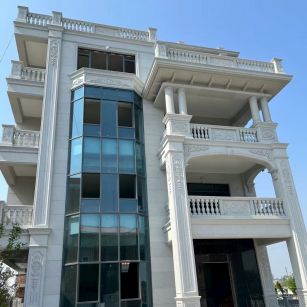 辽源 芝麻白花岗岩别墅外墙干挂效果展示