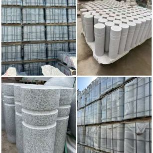 辽源 芝麻白花岗岩挡车柱、隔离柱多少钱